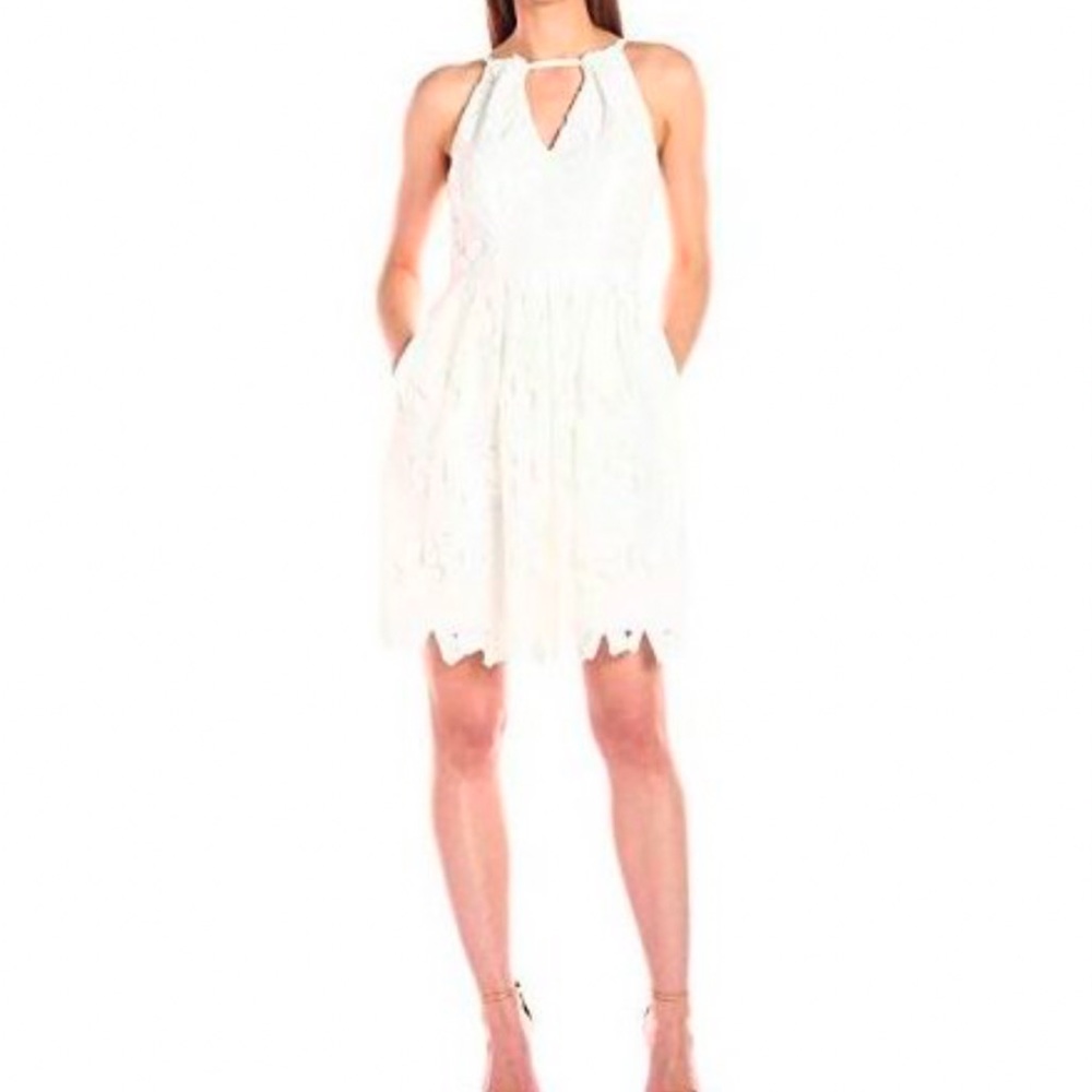 Elegant White Halter Dress - Picture 1 of 10